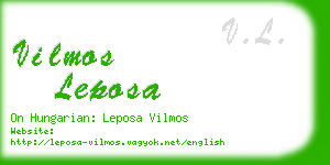 vilmos leposa business card